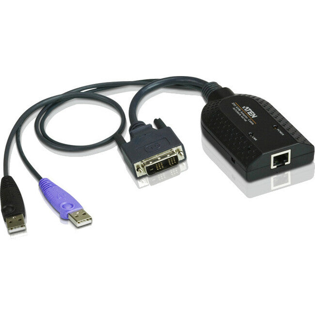 ATEN DVI USB Virtual Media KVM Adapter Cable with Smart Card Reader (CPU Module)-TAA Compliant - KA7166
