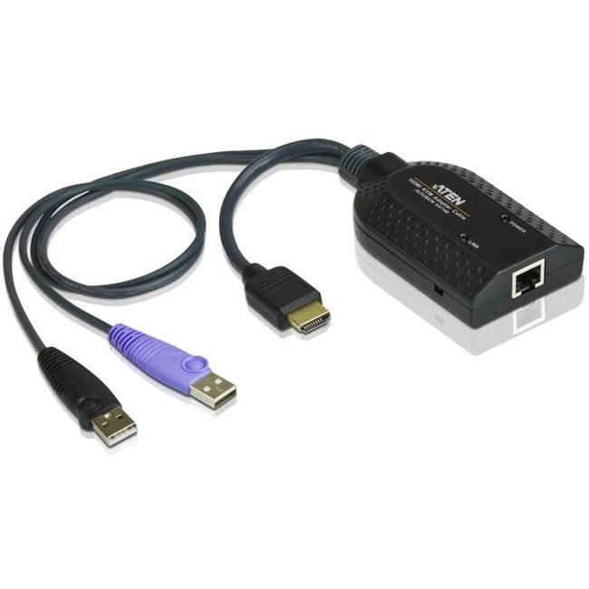 ATEN HDMI USB Virtual Media KVM Adapter Cable with Smart Card Reader (CPU Module)-TAA Compliant - KA7168