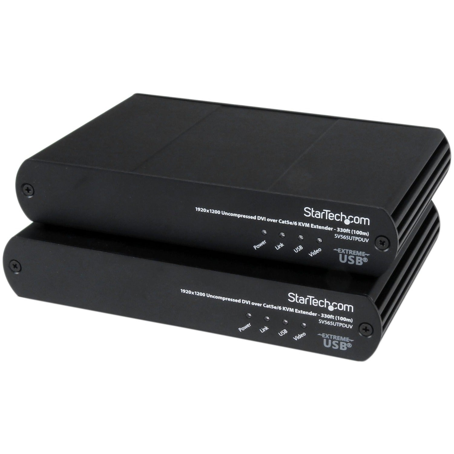 StarTech.com USB DVI over Cat 5e / Cat 6 KVM Console Extender w/ 1920x1200 Uncompressed Video - 330ft (100m) - SV565UTPDUV