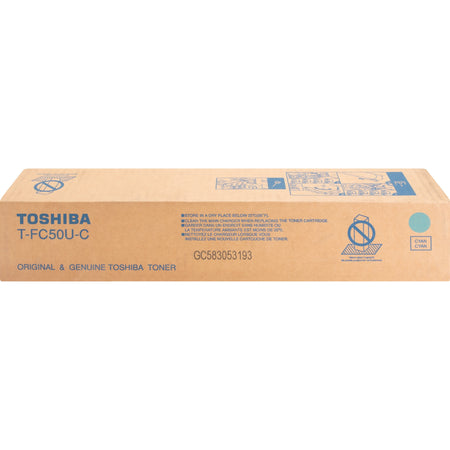 Toshiba Original Standard Yield Laser Toner Cartridge - Cyan - 1 Each - TFC50UC