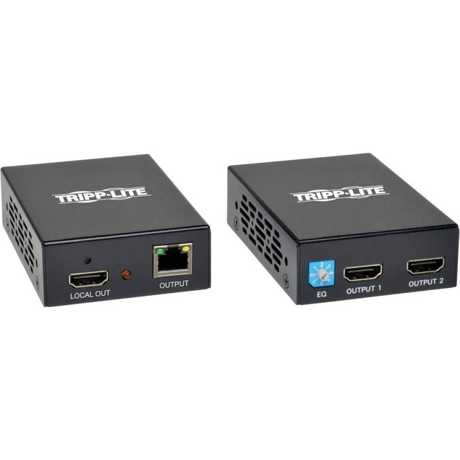 Tripp Lite by Eaton 1 x 2 HDMI over Cat5/6 Extender Kit, Box-Style Transmitter/Receiver for Video/Audio, Up to 150 ft. (45 m), TAA - B126-2A1