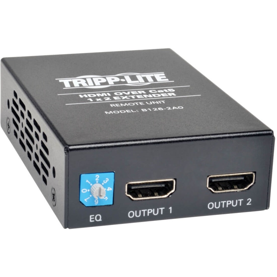 Tripp Lite by Eaton 2-Port HDMI over Cat5/6 Active Extender/Splitter, Remote Receiver for Video/Audio, Up to 150 ft. (45 m), TAA - B126-2A0