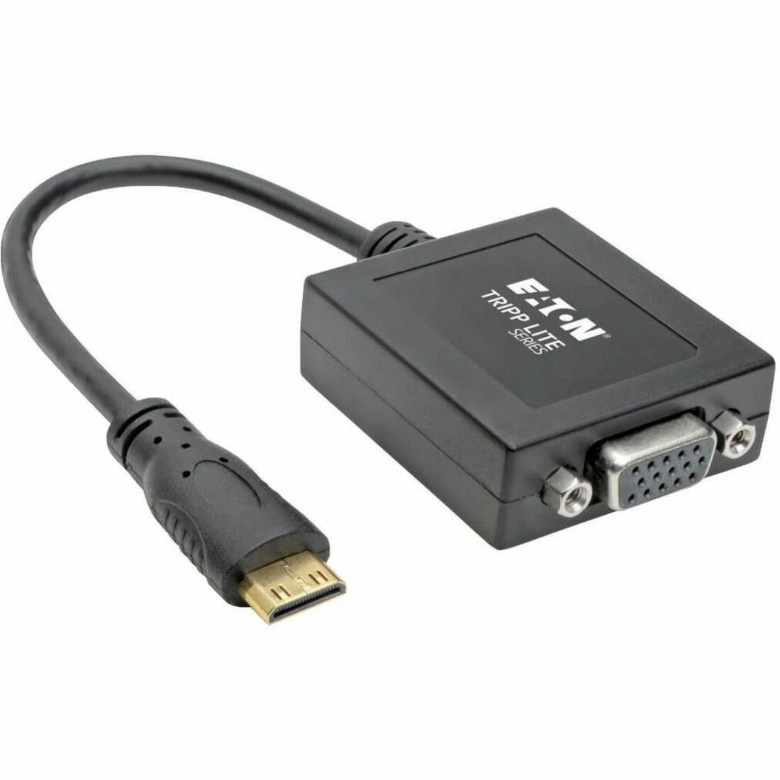 Eaton Tripp Lite Series Mini HDMI to VGA Adapter Video Converter, (M/F), 6-in. (15.24 cm), TAA - P131-06N-MINI