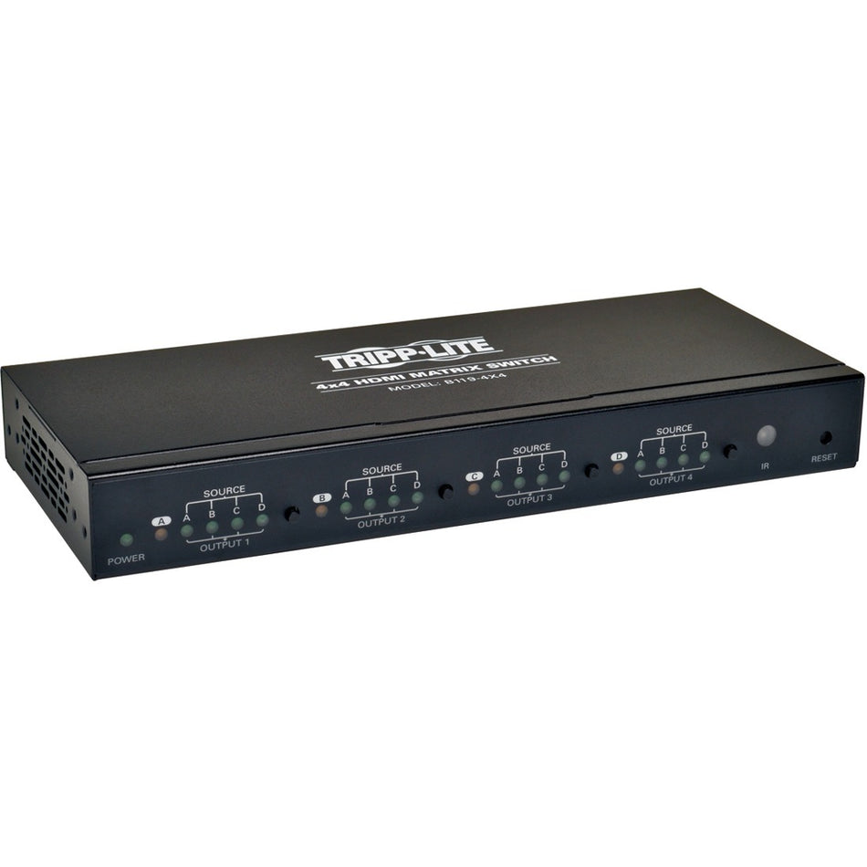 Eaton Tripp Lite Series 4x4 HDMI Matrix Switch with Remote Control - 1080p @ 60 Hz (HDMI 4xF/4xF), TAA - B119-4X4