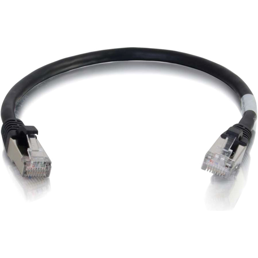 C2G 6in Cat6a Snagless Shielded (STP) Network Patch Cable - Black - 00975