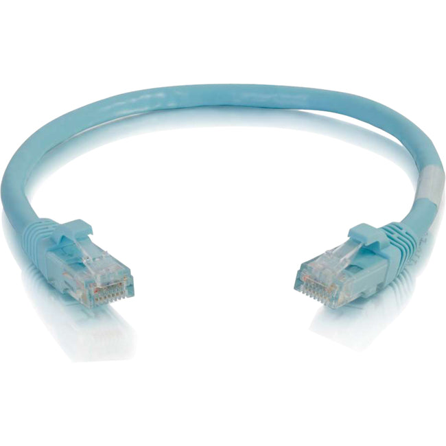 C2G 6in Cat6a Snagless Unshielded (UTP) Network Patch Ethernet Cable-Aqua - 00978