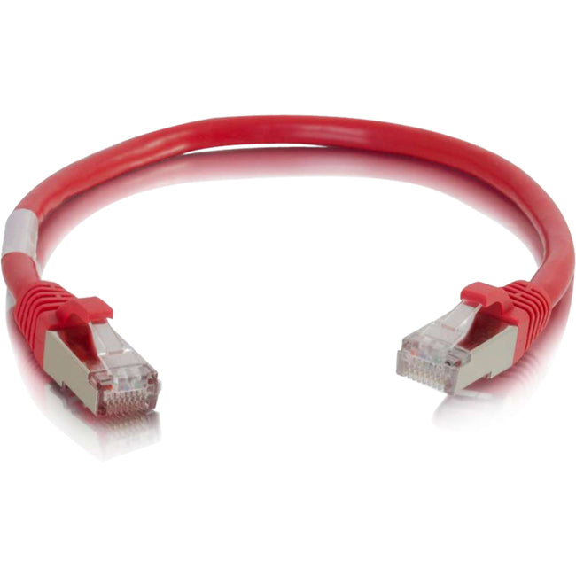 C2G 6in Cat6 Snagless Shielded (STP) Network Patch Cable - Red - 00983