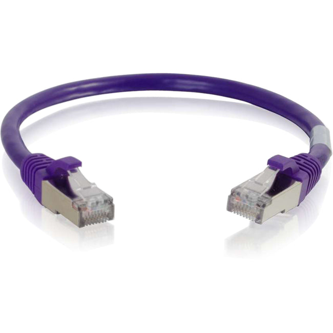 C2G 6in Cat6 Snagless Shielded (STP) Network Patch Cable - Purple - 00986