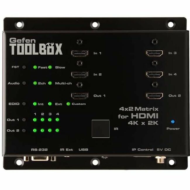 Gefen 4x2 Matrix for HDMI with Ultra HD 4K x 2K Support - GTB-HD4K2K-442-BLK