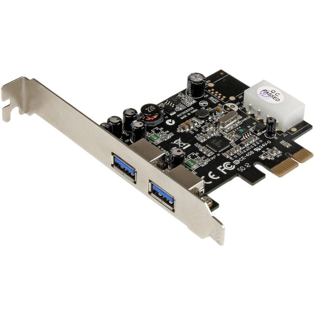 StarTech.com 2 Port PCI Express (PCIe) SuperSpeed USB 3.0 Card Adapter with UASP - 5Gbps - LP4 Power - PEXUSB3S25