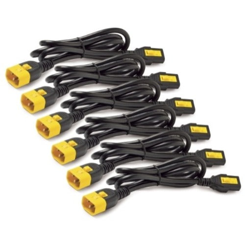 APC by Schneider Electric Power Cord Kit (6 ea), Locking, C13 to C14, 1.2m - AP8704S-WW