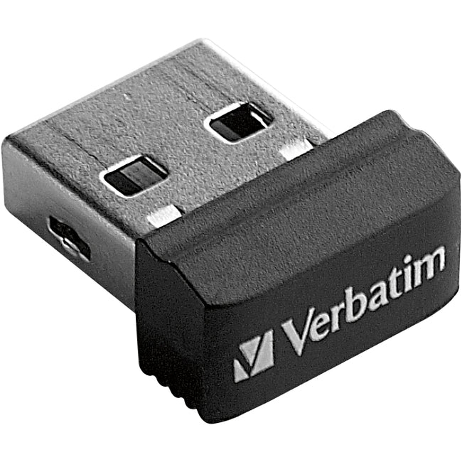 Verbatim 64GB Store 'n' Stay Nano USB Flash Drive - Black - 98365