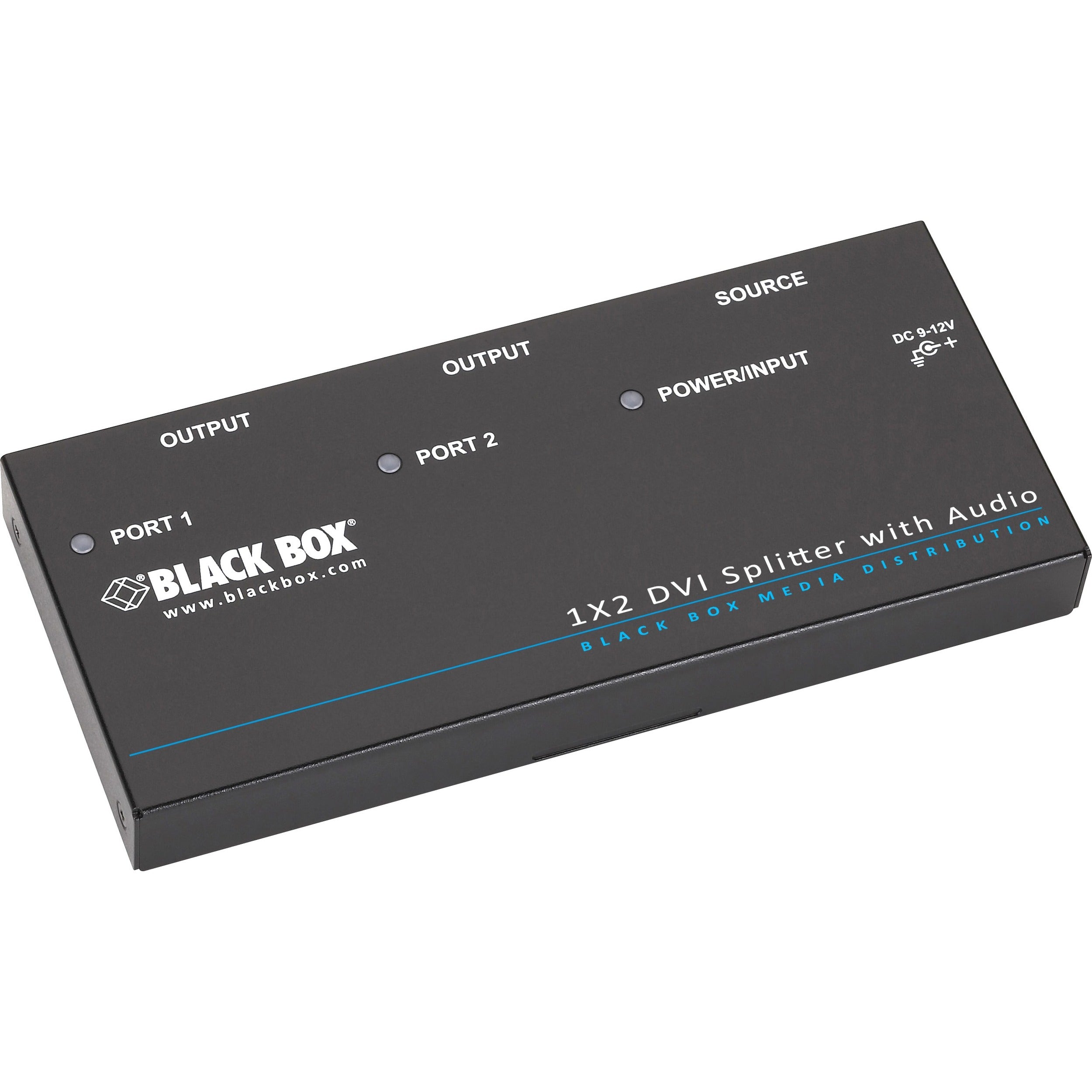 Black Box DVI-D Splitter with Audio and HDCP, 1 x 2 - AVSP-DVI1X2