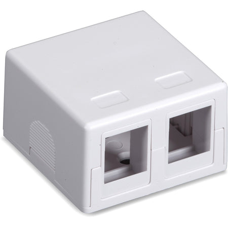 Black Box Value Line Surface-Mount Housing, 2-Port, White - SMH-2
