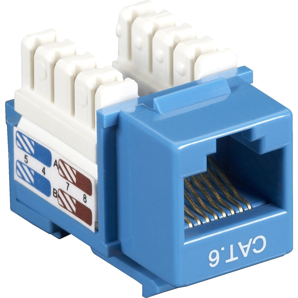Black Box CAT6 Value Line Keystone Jack, Blue - CAT6J-BL