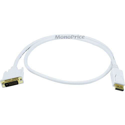 Monoprice 3ft 28AWG DisplayPort to DVI Cable - White - 6014