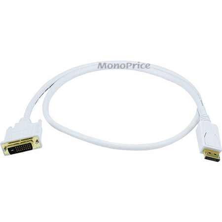 Monoprice 3ft 28AWG DisplayPort to DVI Cable - White - 6014