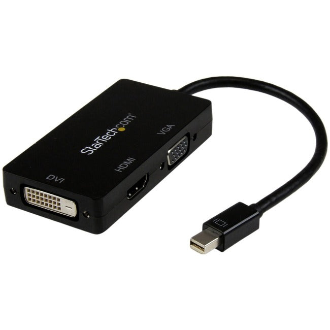 StarTech.com Mini DisplayPort Adapter - 3-in-1 - 1080p - Monitor Adapter - Mini DP to HDMI / VGA / DVI Adapter Hub - MDP2VGDVHD