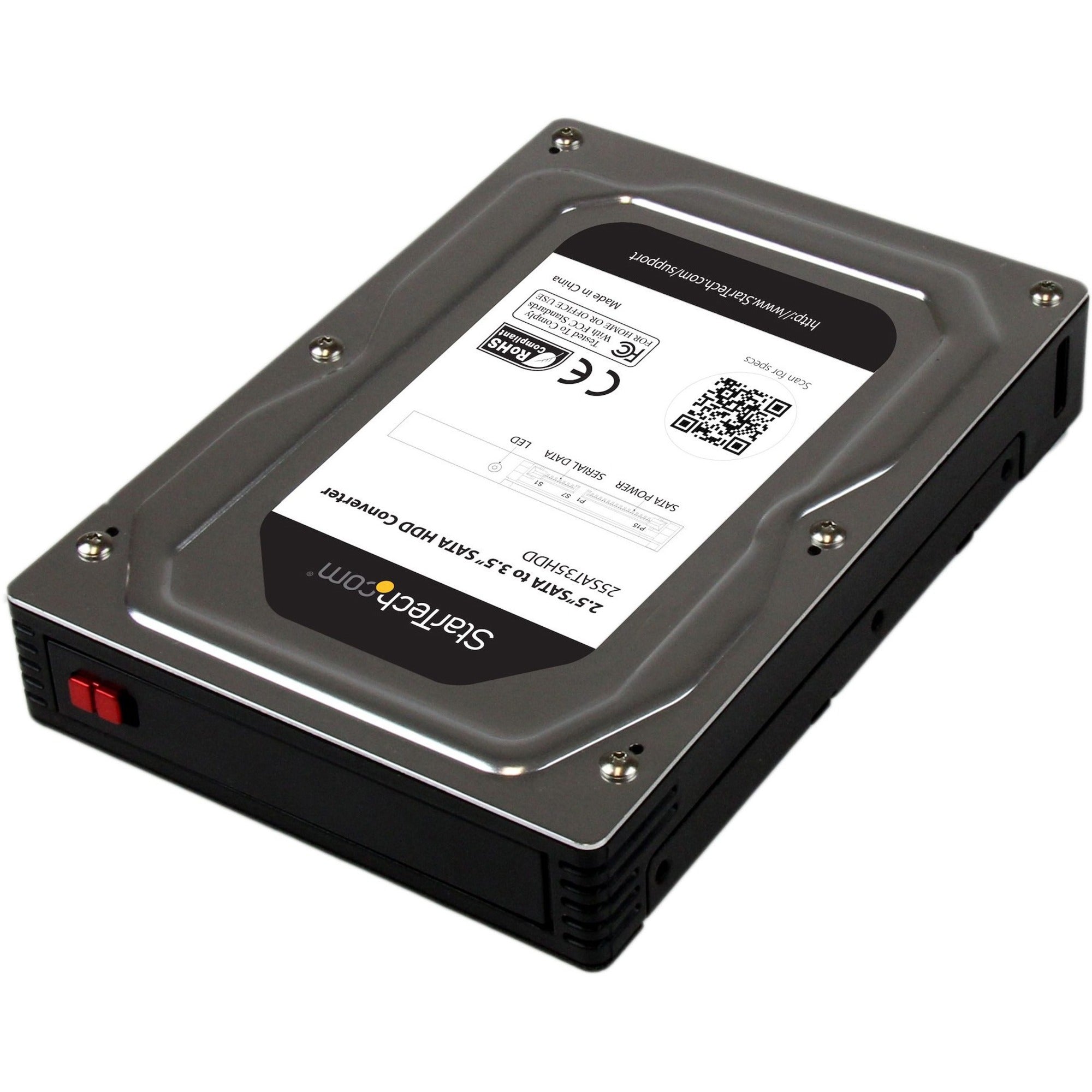 StarTech.com 2.5" to 3.5" SATA Aluminum Hard Drive Adapter Enclosure with SSD / HDD Height up to 12.5mm - 25SAT35HDD