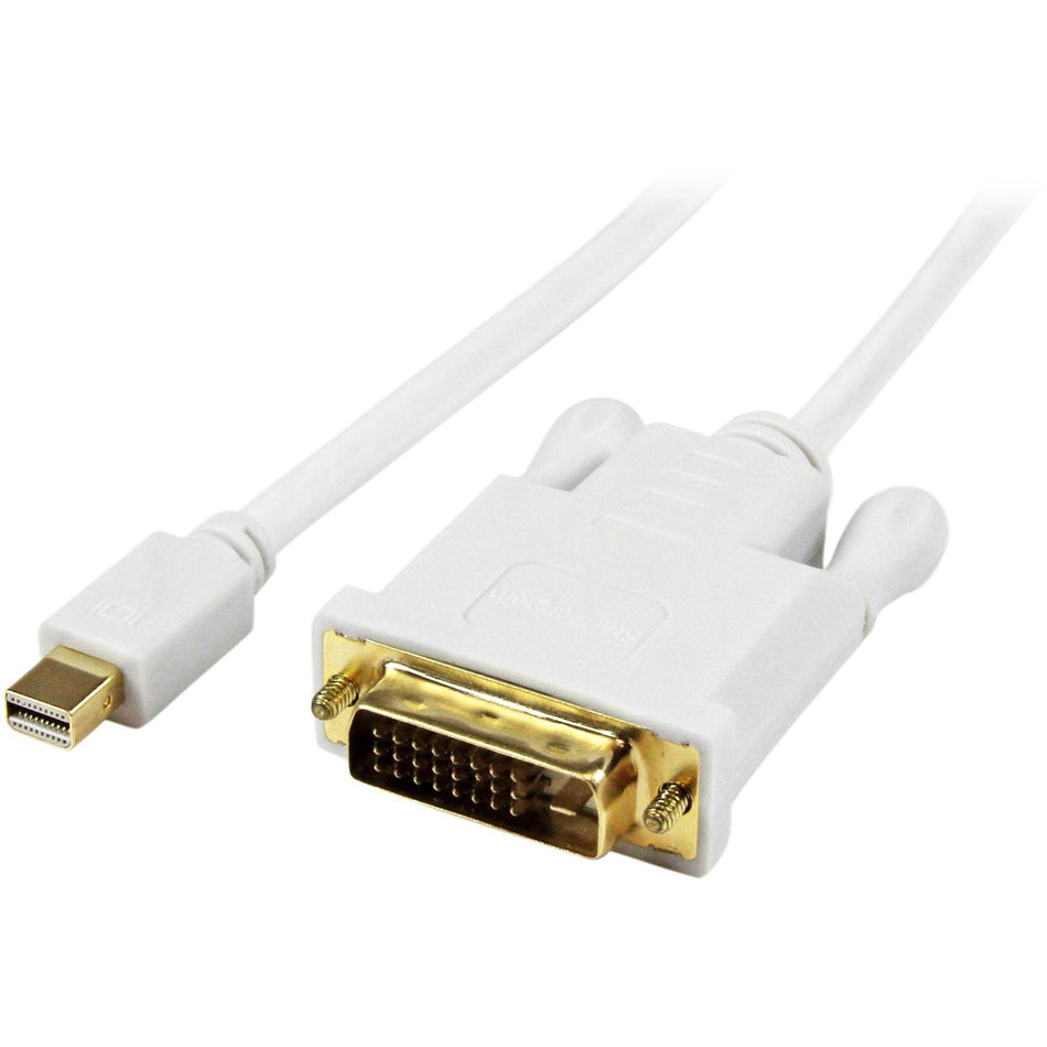 StarTech.com 3 ft Mini DisplayPort to DVI Active Adapter Converter Cable - mDP to DVI 1920x1200 - White - MDP2DVIMM3WS