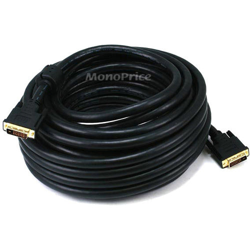 Monoprice 50ft 24AWG CL2 Dual Link DVI-D Cable - Black - 2185