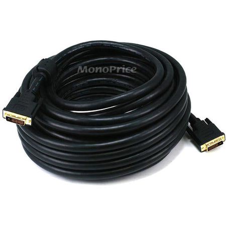 Monoprice 50ft 24AWG CL2 Dual Link DVI-D Cable - Black - 2185