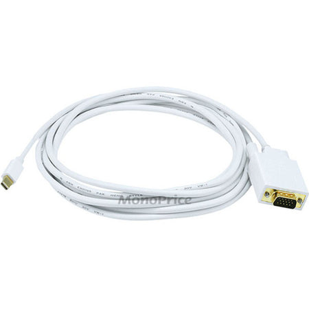 Monoprice 10ft 32AWG Mini DisplayPort to VGA Cable - White - 6004