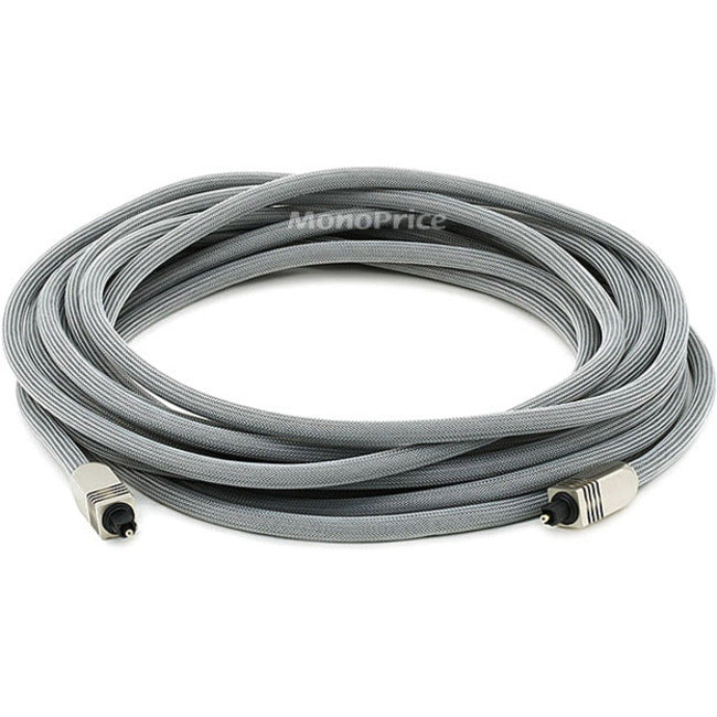 Monoprice 25ft Premium Optical Toslink Cable with Metal Fancy Connector - 2766