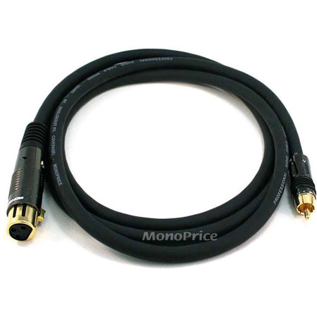 Monoprice 6ft Premier Series XLR Female to RCA Male 16AWG Cable (Gold Plated) - 4785