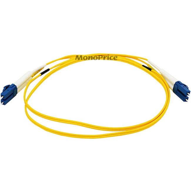 Monoprice Fiber Optic Cable, LC/LC, Single Mode, Duplex - 1 meter (9/125 Type) - Yellow - 5217