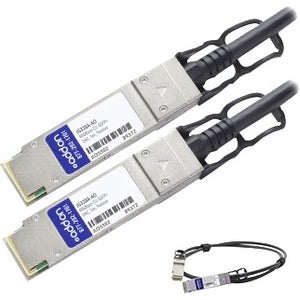 AddOn HP JG328A Compatible TAA Compliant 40GBase-CU QSFP+ to QSFP+ Direct Attach Cable (Passive Twinax, 5m) - JG328A-AO