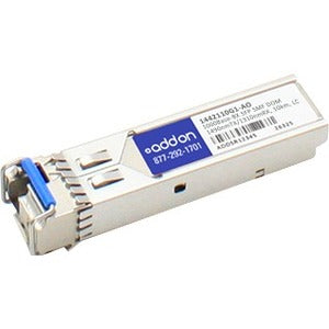 AddOn ADTRAN 1442110G1 Compatible TAA Compliant 1000Base-BX SFP Transceiver (SMF, 1490nmTx/1310nmRx, 10km, LC, DOM, Rugged) - 1442110G1-AO