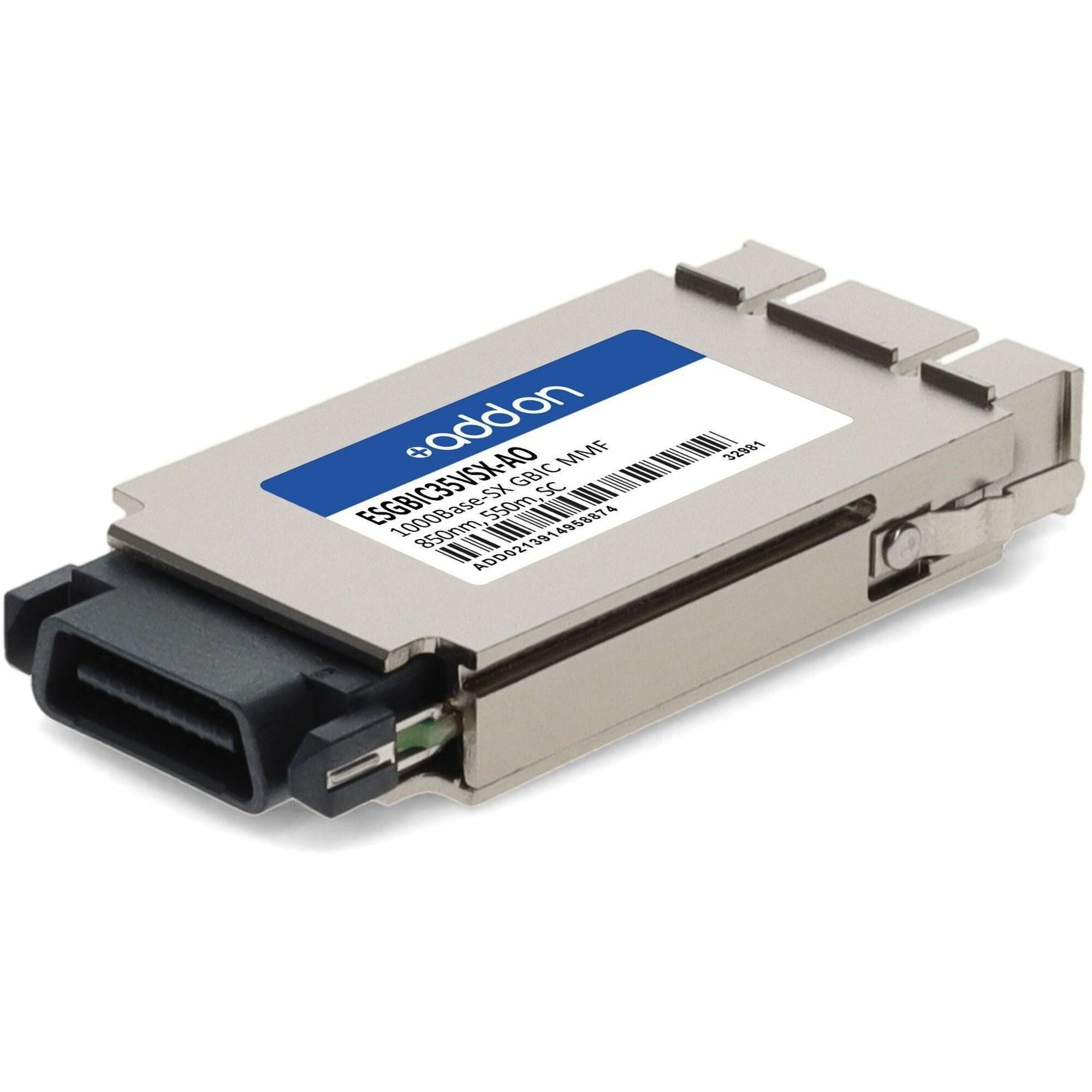 AddOn Intel&reg; ESGBIC35VSX Compatible TAA 1000Base-SX GBIC Transceiver (MMF, 850nm, 550m, SC) - ESGBIC35VSX-AO