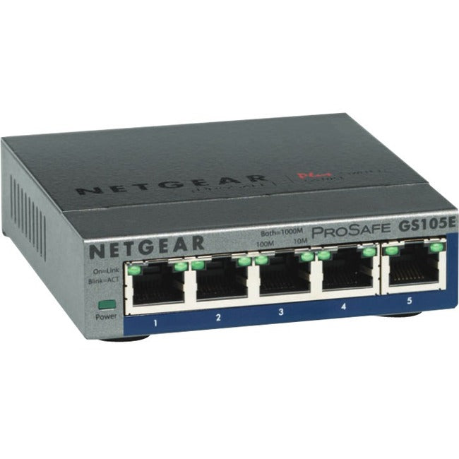 Netgear ProSafe Plus Switch, 5-Port Gigabit Ethernet - GS105E-200NAS