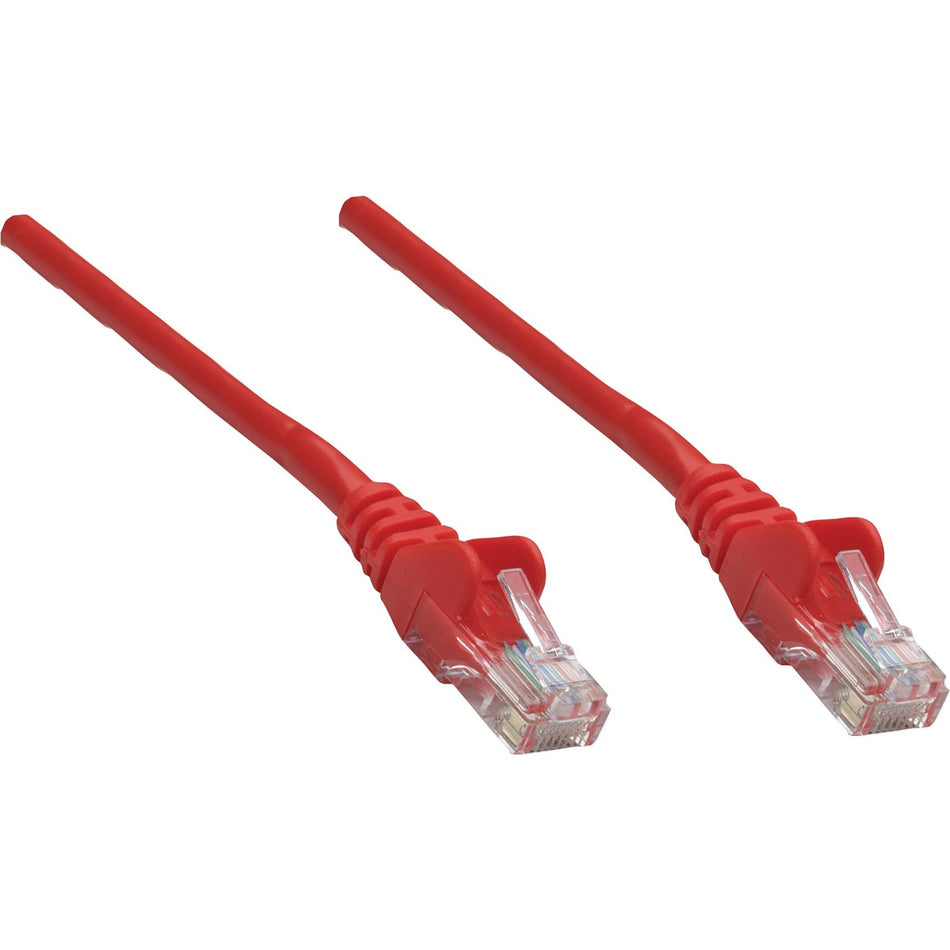 Intellinet Network Solutions Cat5e UTP Network Patch Cable, 1.5 ft (0.5 m), Red - 345101