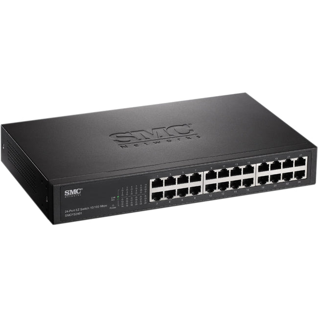 SMC Networks EZ Switch 10/100/1000 Mbps 24-Port Unmanaged Gigabit Ethernet Switch - SMCGS2401 NA