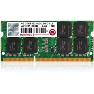 Transcend 4GB DDR3 1333 ECC-SO-DIMM CL9 2Rx8 - TS512MSK72V3N