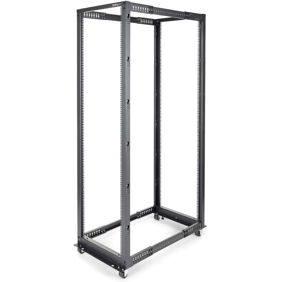 StarTech.com 42U Adjustable Depth Open Frame 4 Post Server Rack Cabinet - Flat Pack w/ Casters, Levelers and Cable Management Hooks - 4POSTRACK42