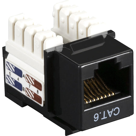 Black Box CAT6 Value Line Keystone Jack, Black - CAT6J-BK