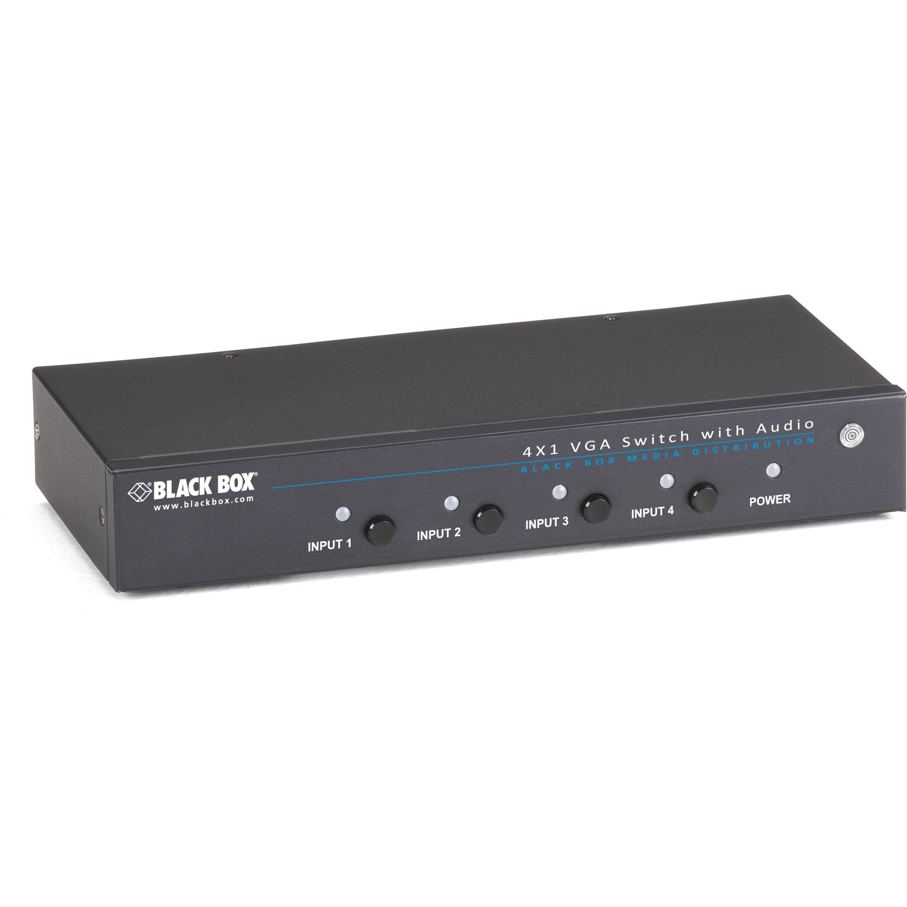 Black Box 4 x 1 VGA Switch With Serial And Audio - AVSW-VGA4X1A