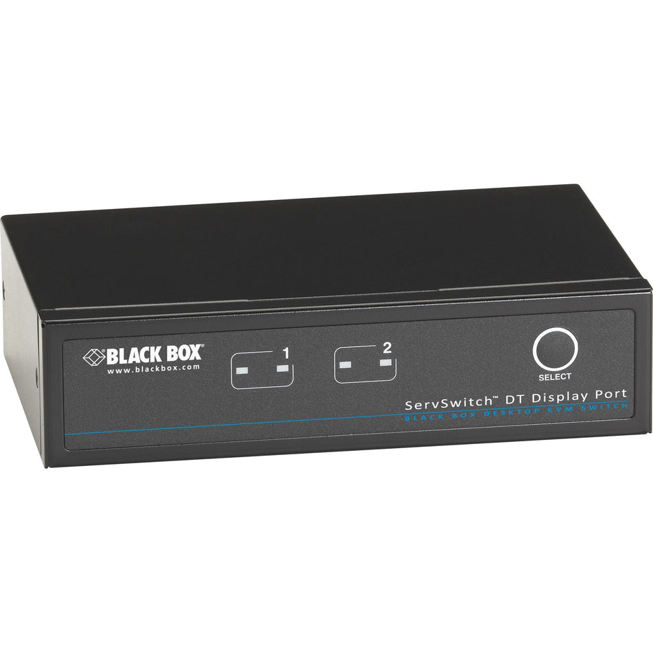 Black Box ServSwitch KVM Switch DT DisplayPort with USB and Audio, 2-Port - KV9702A