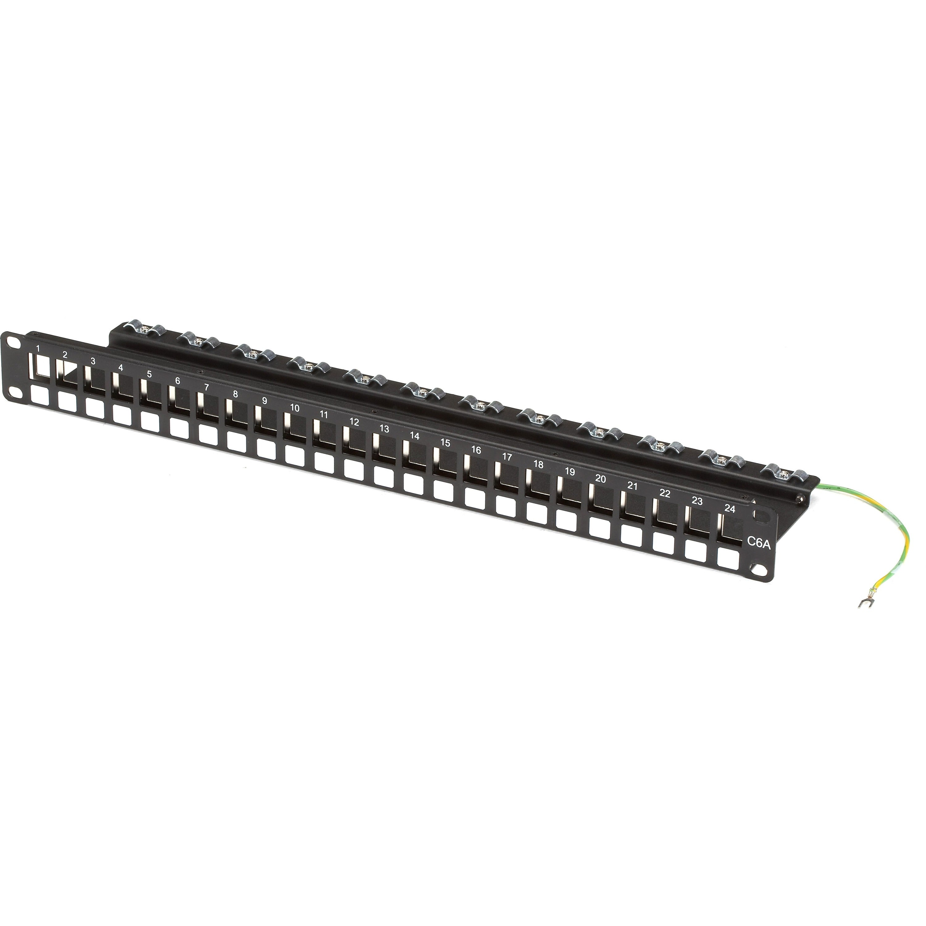 Black Box 24 Port Modular Patch Panel with Built-in Cable Management - JPMT700A