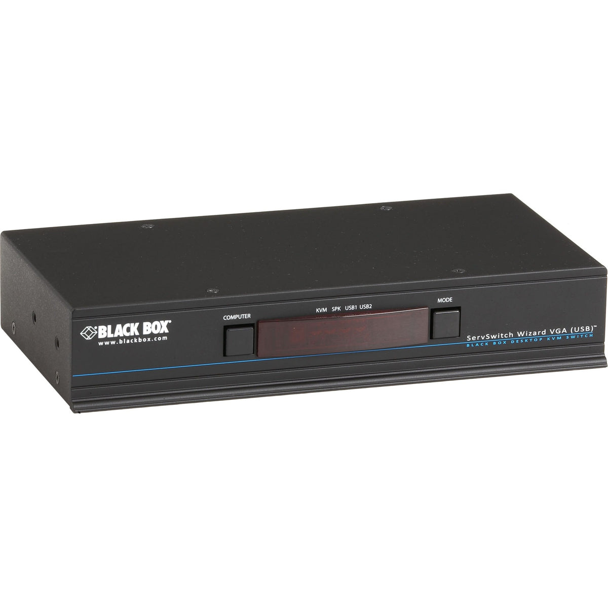 Black Box KVM Switch - Single-Monitor, VGA, USB True Emulation, Audio, 4-Port - KV3004A