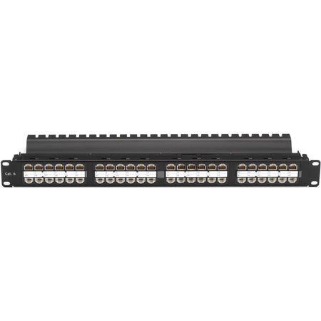 Black Box CAT6 Feed-Through Patch Panel - 1U, Unshielded, 48-Port - JPM820A-HD