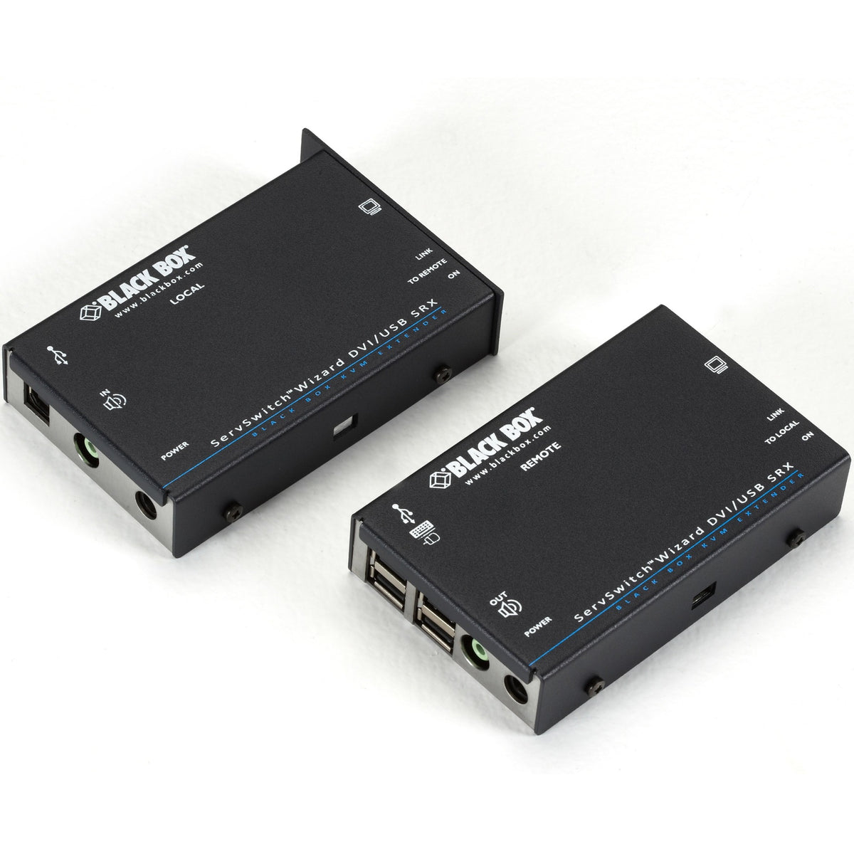 Black Box Wizard SRX KVM Extender - DVI-D, USB 2.0, Audio, Single-Access, CATx - ACU5501A-R4