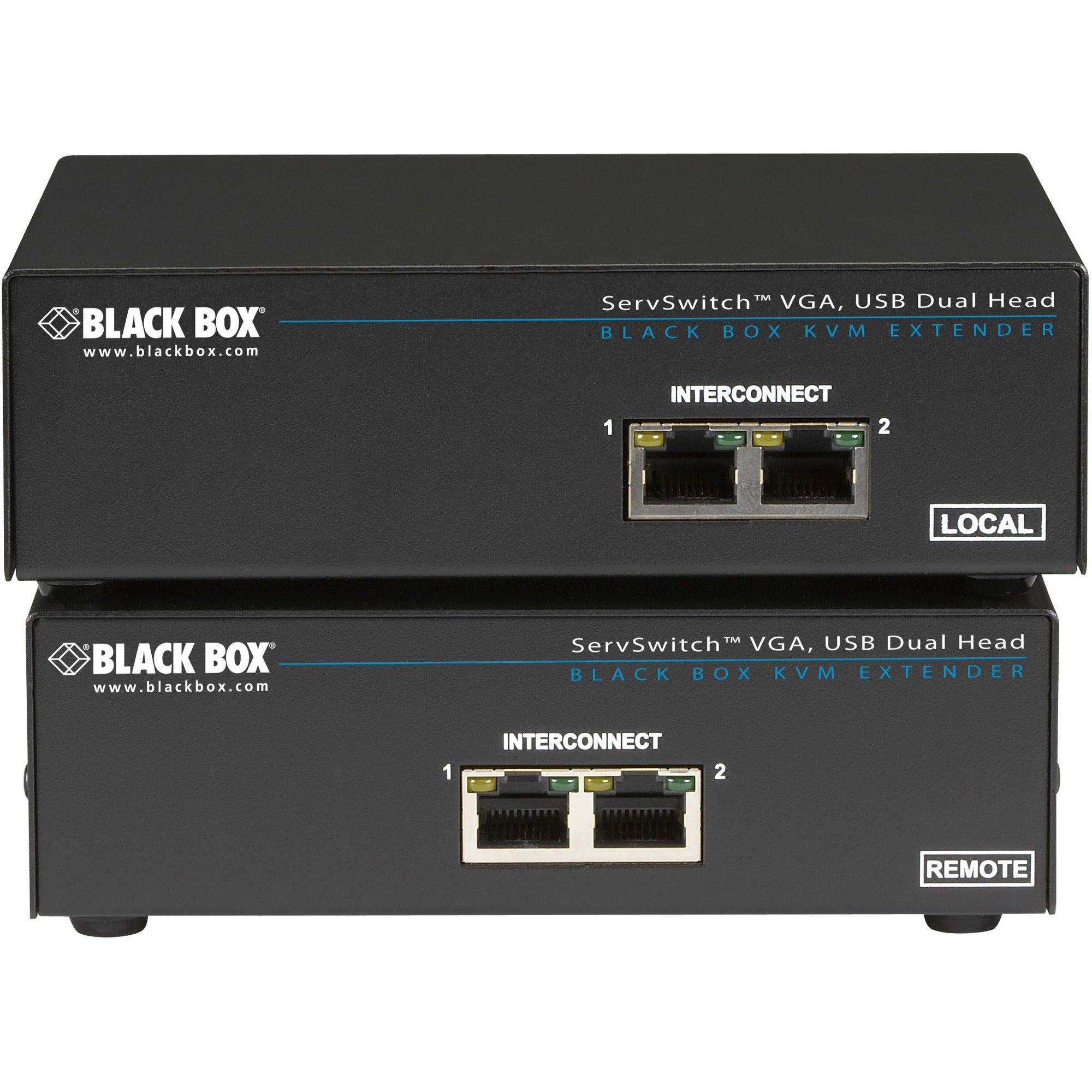 Black Box ServSwitch CATx USB KVM Extender, Dual-Head VGA with Serial and Audio - ACU6222A