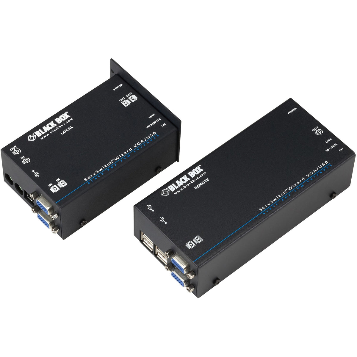 Black Box ServSwitch Wizard USB KVM Extender with Dual-Head VGA and Audio - ACU5250A-R2