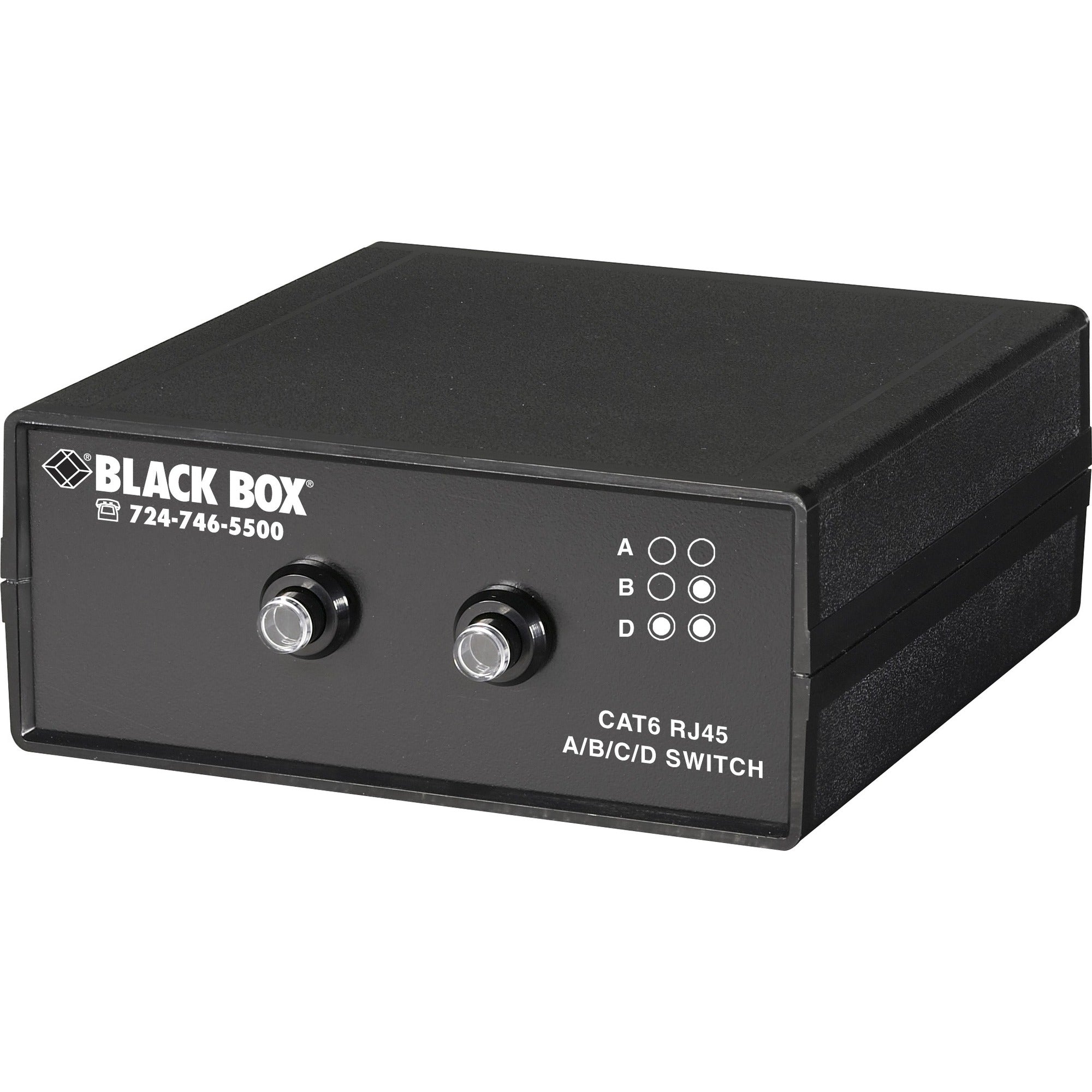 Black Box 3-to-1 CAT6 10-GbE Manual Switch (ABCD) - SW1031A