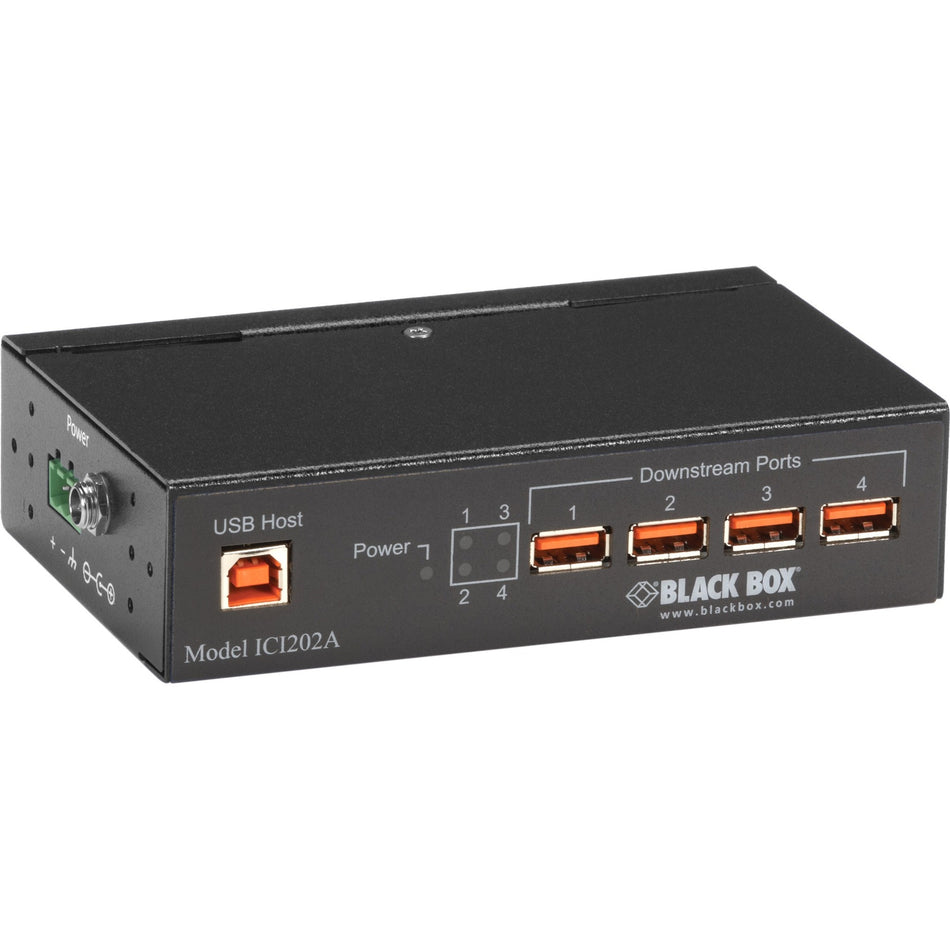 Black Box Industrial USB 2.0 Hub with Isolation - 4-Port - ICI202A