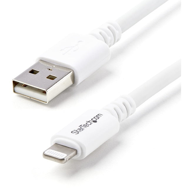 StarTech.com 3m (10ft) Long White Apple�&reg; 8-pin Lightning Connector to USB Cable for iPhone / iPod / iPad - USBLT3MW